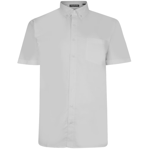 Bigdude Oxford Short Sleeve Shirt White